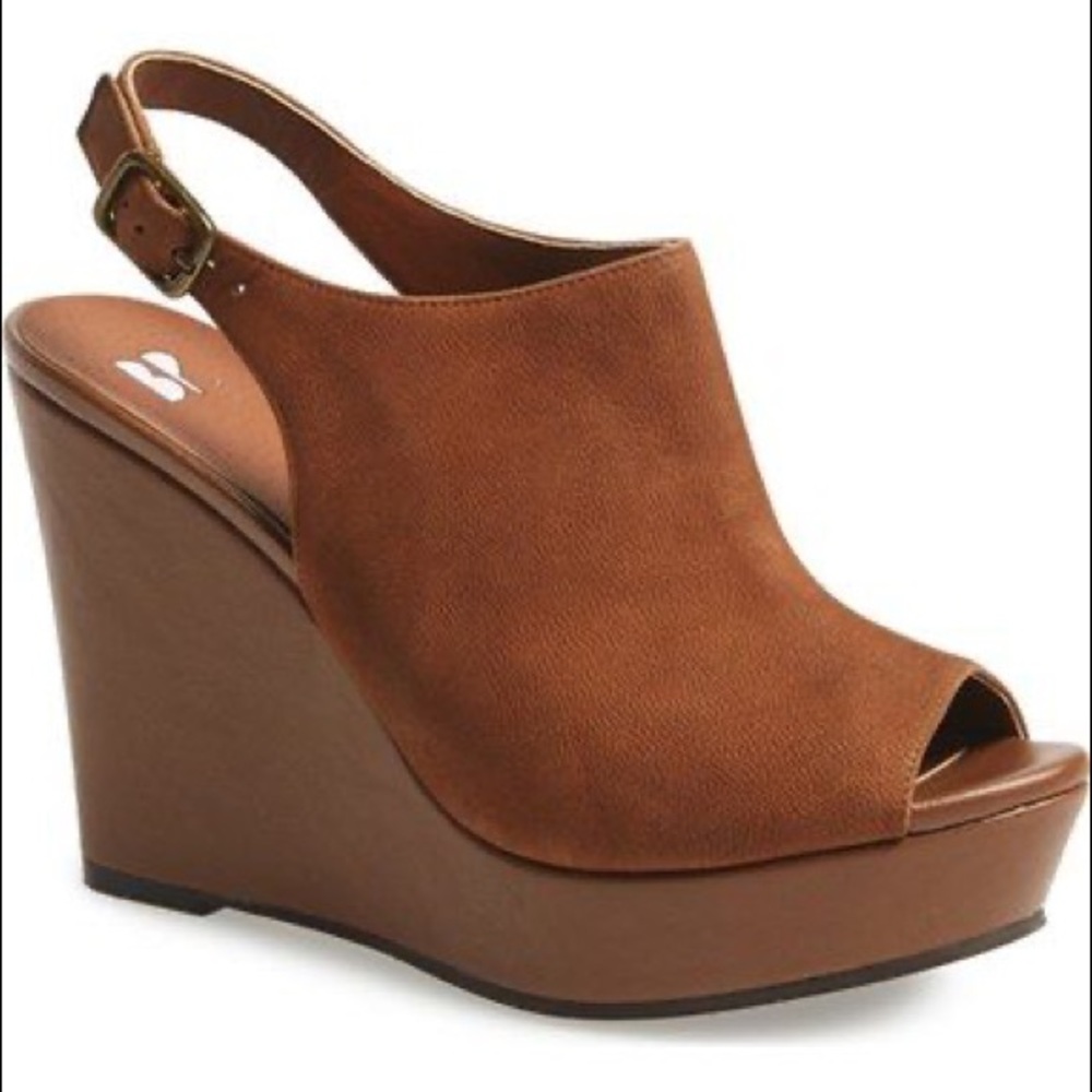 COPY - BP Roundabout Slingback Peep Toe Wedge